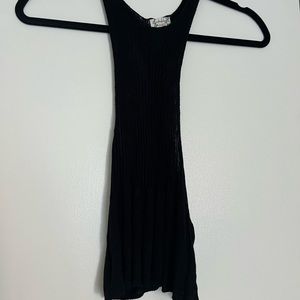 Free People Mesh Black Tank Top Size L
